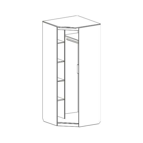 Шкаф Элана угловой 90x90x218.5 (бодега белая), изображение 2