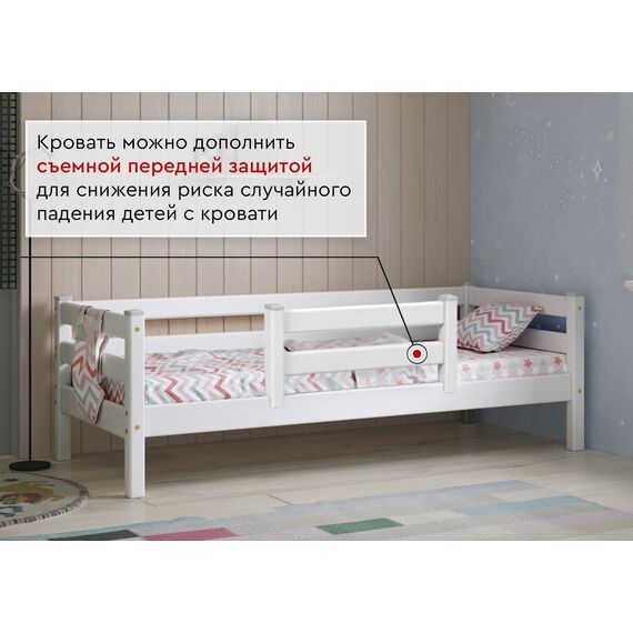 Кровать-тахта Соня вариант 2 (массив сосны белый), изображение 4