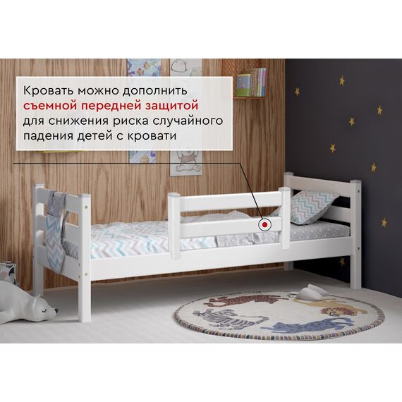 Двухъярусная кровать Соня вариант 9 (массив сосны белый), изображение 3