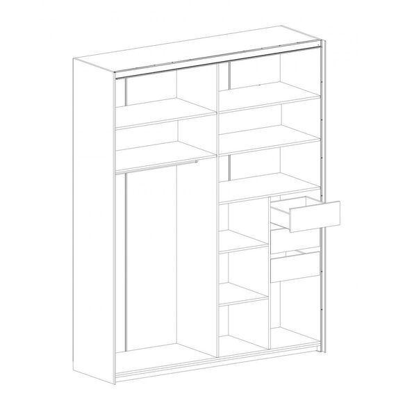 Шкаф-купе Глазго 2-х дверный 180x60.5x230 (таксония/металл бруклин), изображение 2
