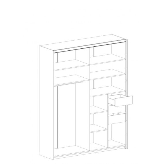 Паспарту для шкафа Глазго с раздвижными дверями 2-х дверный 190x24x235 (таксония), изображение 2