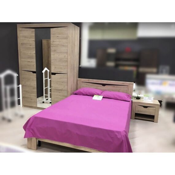Тумба Соренто с дверцей и ящиком (дуб бонифаций/кофе структурный матовый), изображение 5