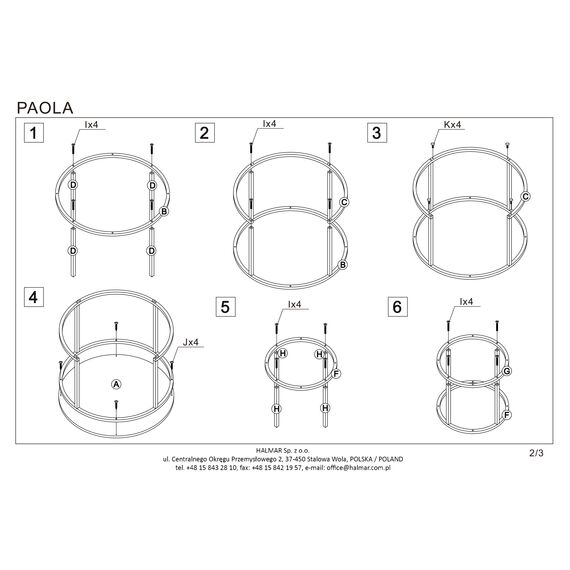  Комплект PAOLA (2 стола журнальных) белый мрамор/золотой, 60/40 и 38/34, изображение 12
