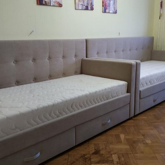 Кровать Ника Плюс (с доп. спальным местом), Подъемный механизм: Нет, Размер спального места: 100х200, Ширина: 1160, Высота : 1040, изображение 10