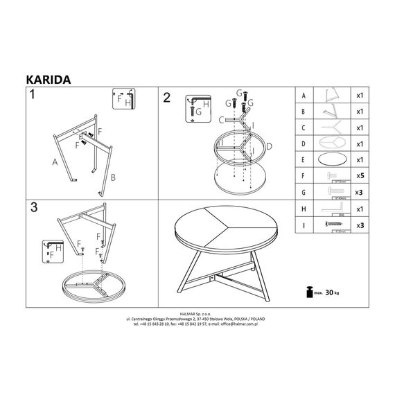 Стол журнальный KARIDA дуб натуральный/черный, 80/41, изображение 12