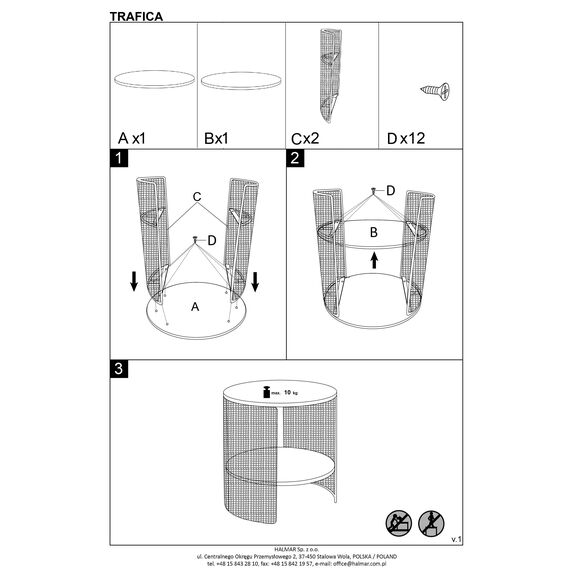 Стол журнальный TRAFICA натуральный/черный, 41/41, изображение 9
