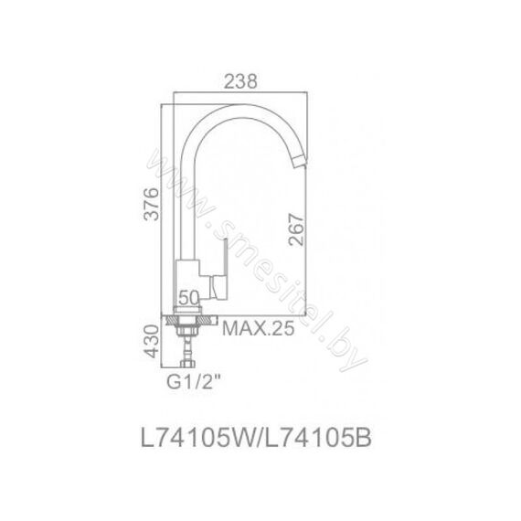 Смеситель L74105W белый, изображение 2