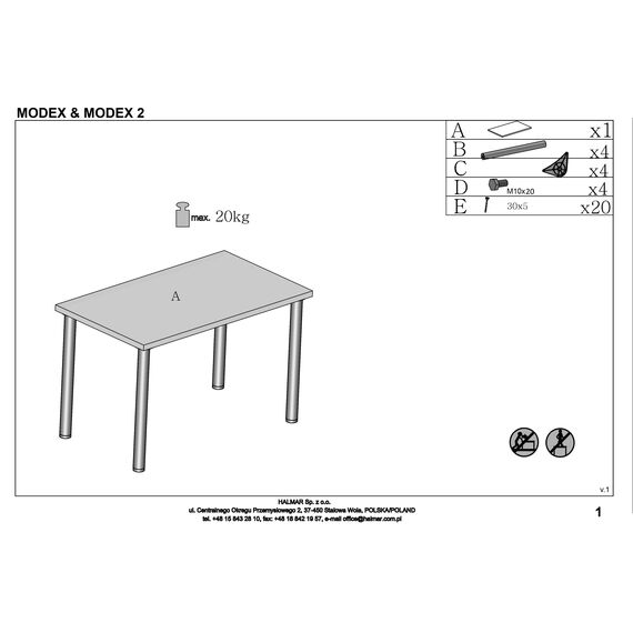 Стол обеденный MODEX 90 антрацит/хром, 90/60/75, изображение 6