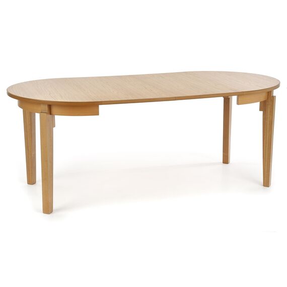 Стол обеденный SORBUS раскладной, дуб медовый/дуб медовый, 100-200/100/77, изображение 5