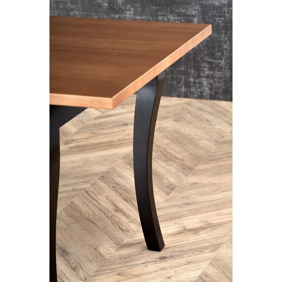 Стол обеденный WINDSOR раскладной, дуб темный/черный, 160-240/90/76, изображение 16