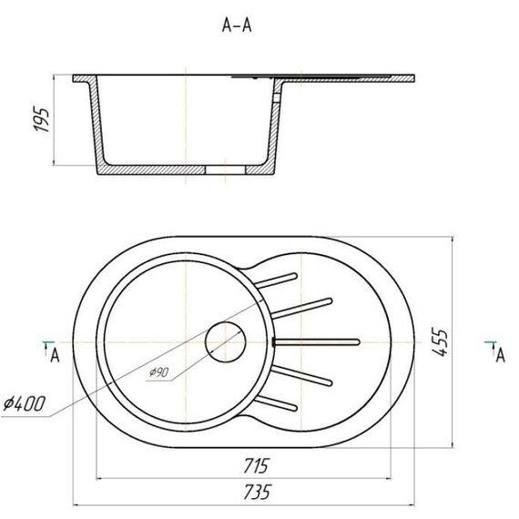 Мойка GERHANS A02-23 (терракот), изображение 4
