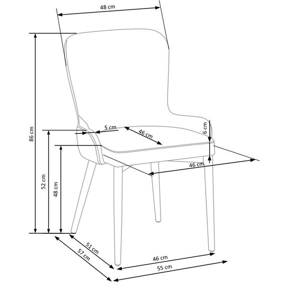 Стул K425 серый/серый, изображение 2