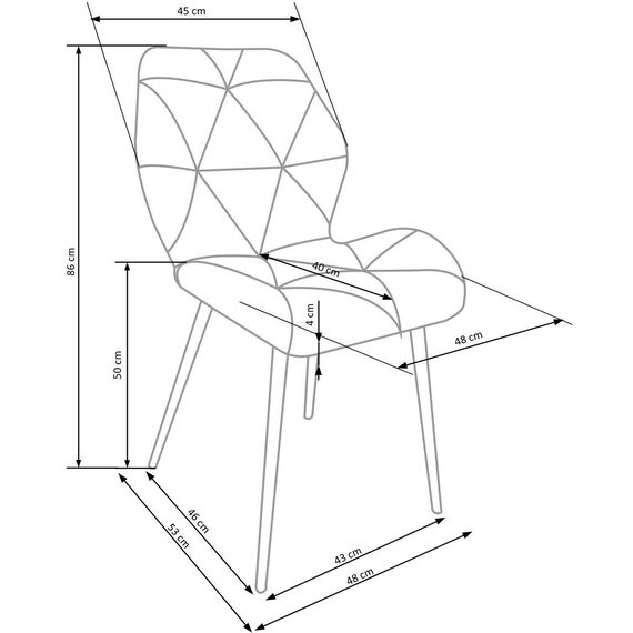 Стул K453 серый/черный, изображение 2