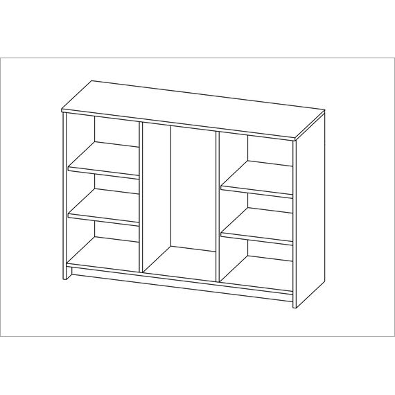 2.02.03.340.3 СИРИУС тумба 2 двери и 3 ящика 117х95 сонома, изображение 6