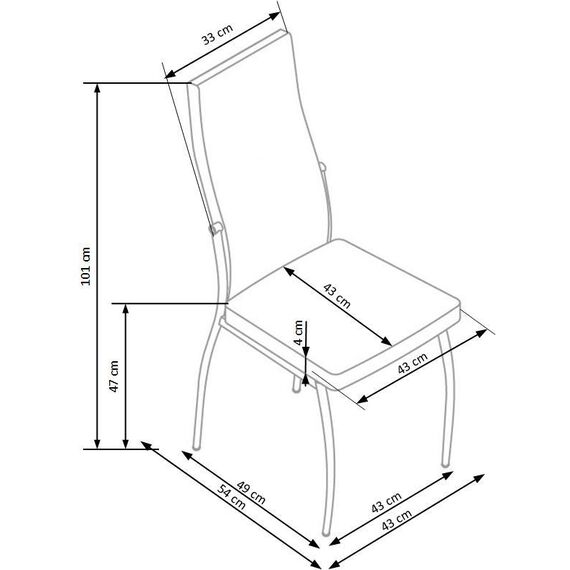 Стул K210 серый/белый, изображение 3