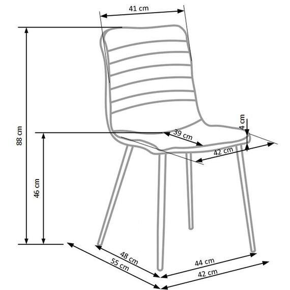 Стул K251 серый/черный, изображение 3