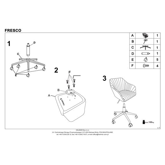 Кресло компьютерное FRESCO серый/черный, изображение 2