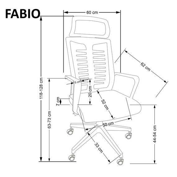 Кресло компьютерное FABIO черный, изображение 11