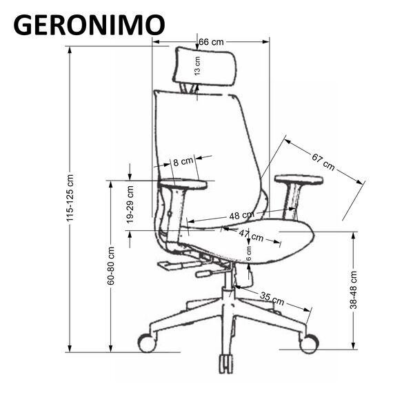 Кресло компьютерное GERONIMO черный, изображение 15