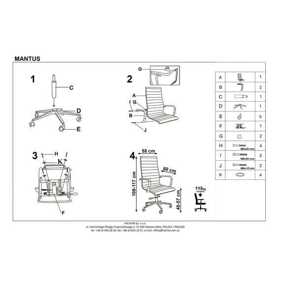 Кресло компьютерное MANTUS черный, изображение 4