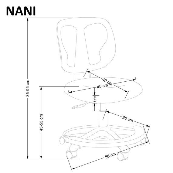 Кресло компьютерное NANI розовый, изображение 10