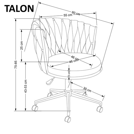Кресло компьютерное TALON серый, изображение 10