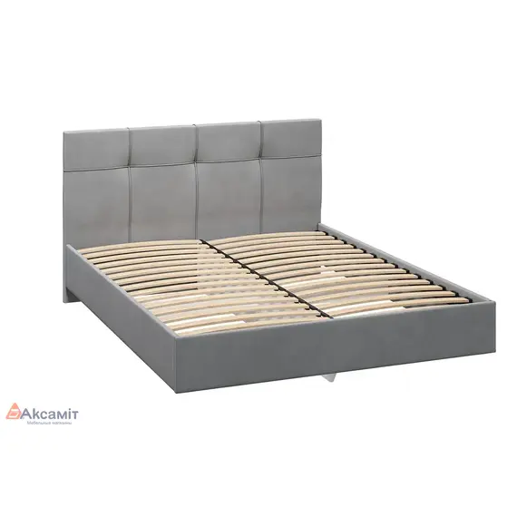 Каприз кровать на латах 1600 Микровелюр 5 (newtone Light GREY (светло-серый)), изображение 2