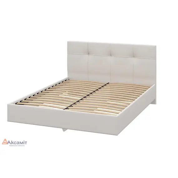 Каприз кровать на латах 1600 Кожзам 5 (chili White), изображение 2