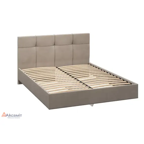 Каприз кровать на латах 1400 Микровелюр 4 (newtone Light BEIGE (светло-бежевый)), изображение 2