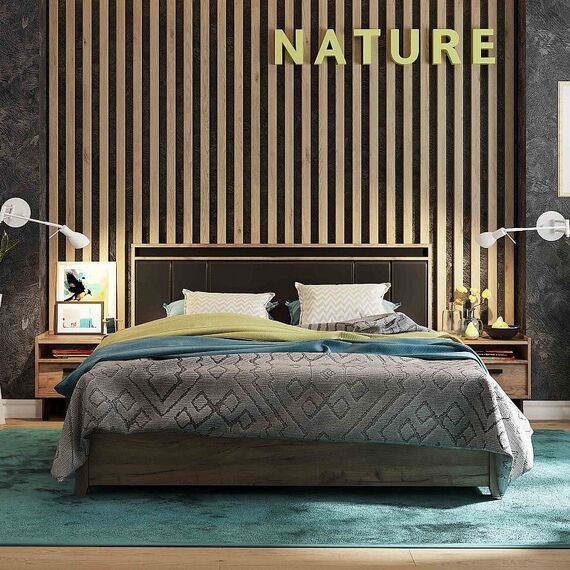 Nature 41 (спальня) Тумба прикроватная (дуб табачный craft), изображение 3