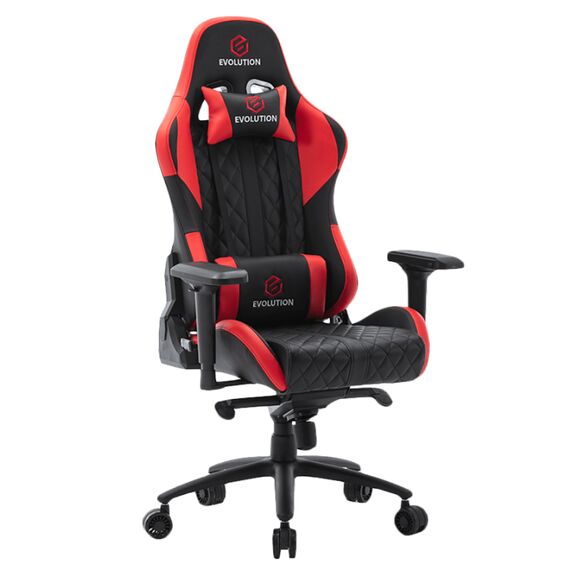 Игровое компьютерное кресло Evolution Racer M, черный, красный