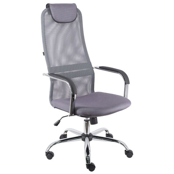 Кресло компьютерное Everprof EP-708, ткань, сетка, металл, серый