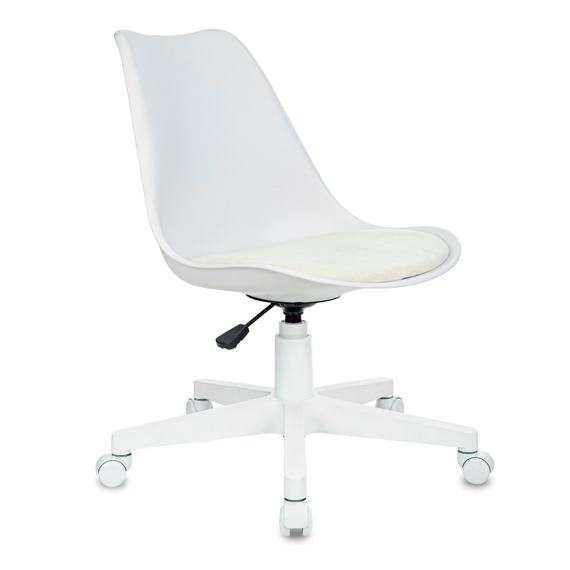 Кресло компьютерное Бюрократ CH-W333 Velvet 20, ткань, пластик, молочный