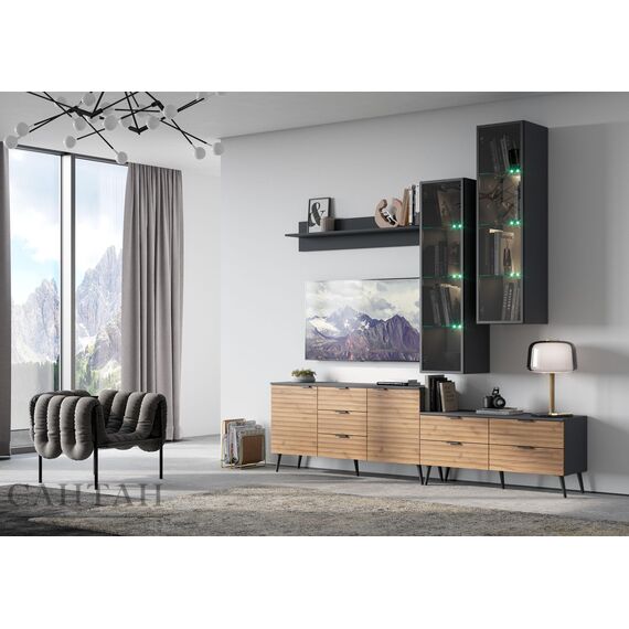 Тумба Ома ТБ-3606 (графит/дуб тортуга), изображение 4