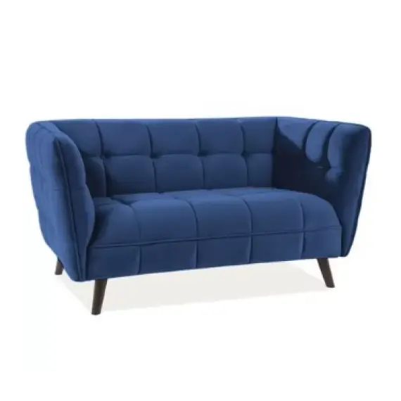 Диван SIGNAL CASTELLO 2 Velvet Bluvel 86 темно-синий/венге