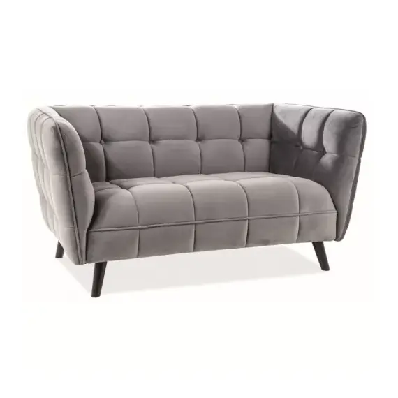 Диван SIGNAL CASTELLO 2 Velvet Bluvel 14 серый/венге