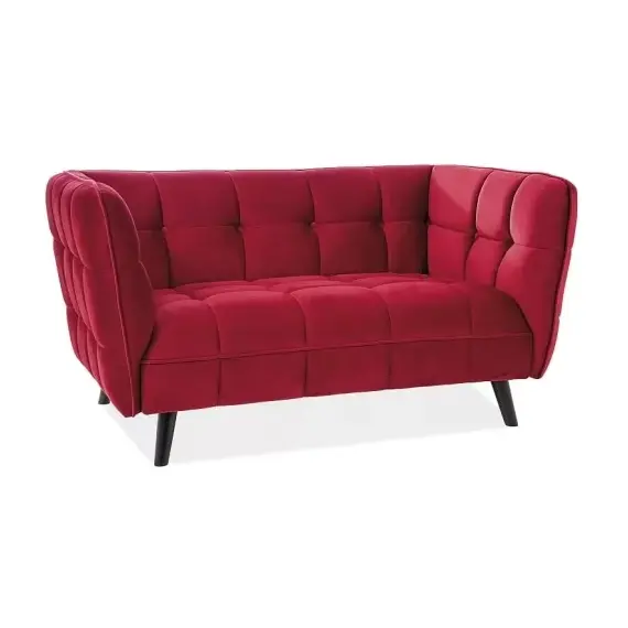Диван SIGNAL CASTELLO 2 Velvet Bluvel 59 бордовый/венге