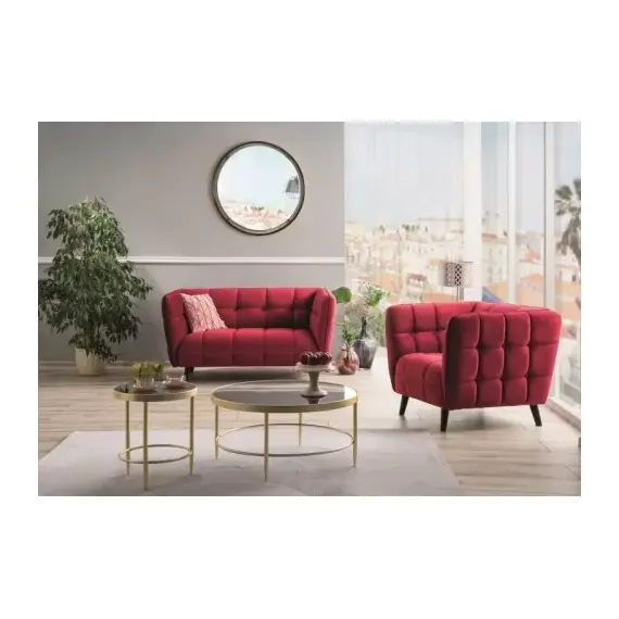 Диван SIGNAL CASTELLO 2 Velvet Bluvel 59 бордовый/венге, изображение 2