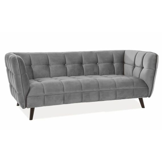 Диван SIGNAL CASTELLO 3 Velvet Bluvel 14 серый/венге