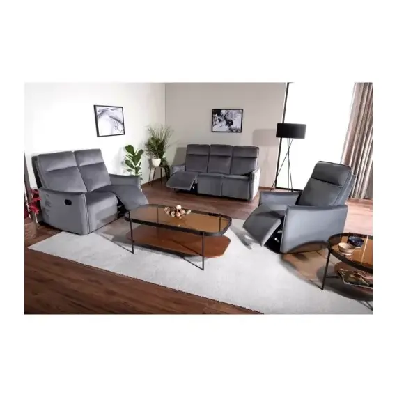 Диван SIGNAL TRAVIS 3 Velvet Bluvel 14 раскладной, серый, изображение 2