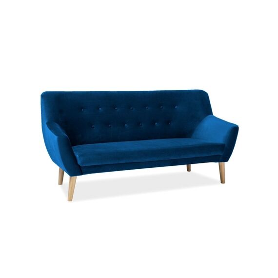 Диван SIGNAL NORDIC 3 Velvet Bluvel 86 темно-синий/бук