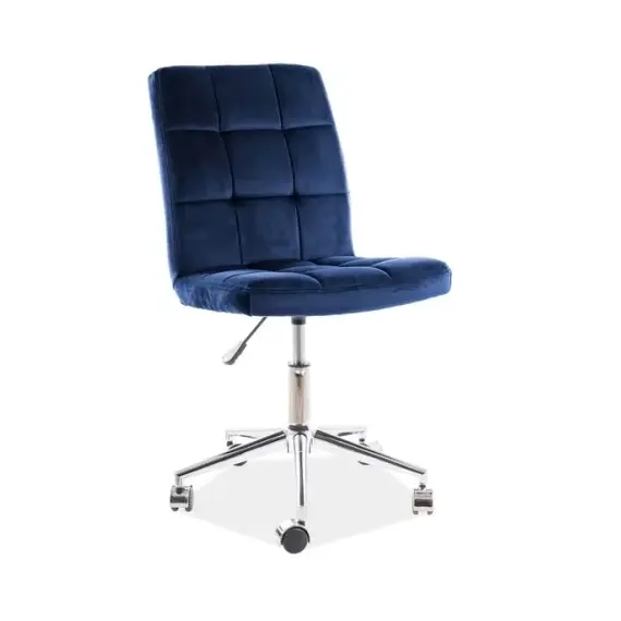 Кресло компьютерное Q-020 Velvet Bluvel 86 темно-синий