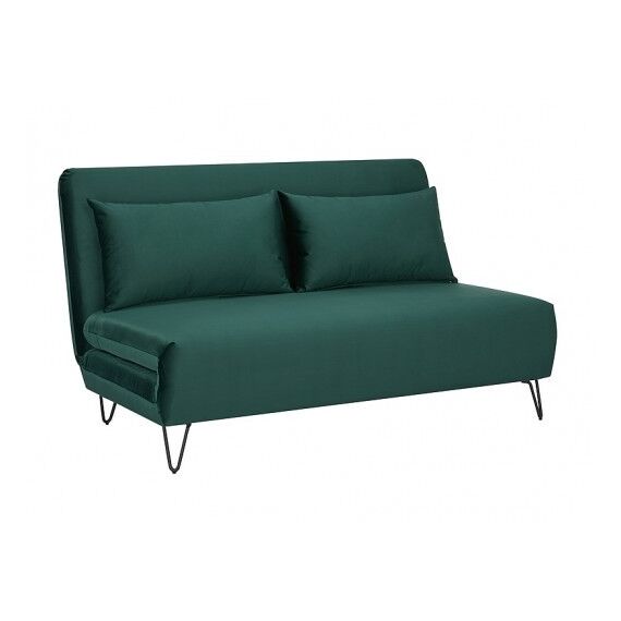 Диван SIGNAL ZENIA Velvet tap. 189 раскладной, зеленый/черный