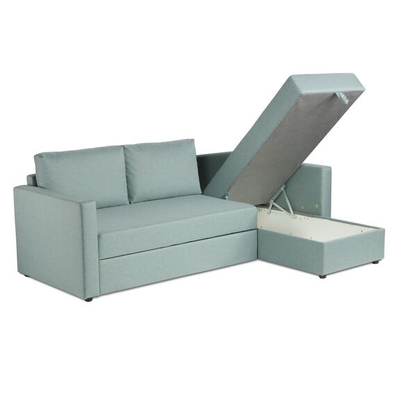 Диван трехместный с угловой секцией Тилаус КП Twist 15 (mint-grey) SA, изображение 3