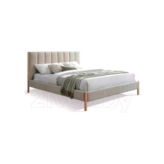 Кровать BELMONT Raven 28 бежевый/орех, 160/200