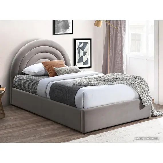 Кровать POLLY Velvet Bluvel 40 темно-бежевый, 120/200