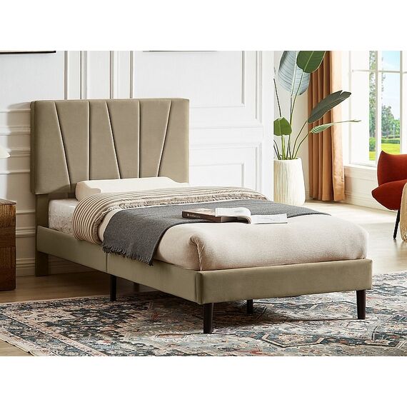 Кровать SAVANA Velvet Bluvel 28 бежевый, 90/200