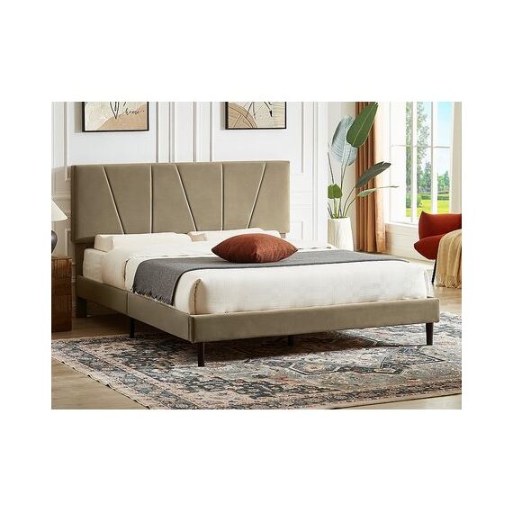 Кровать SAVANA Velvet Bluvel 28 бежевый, 140/200