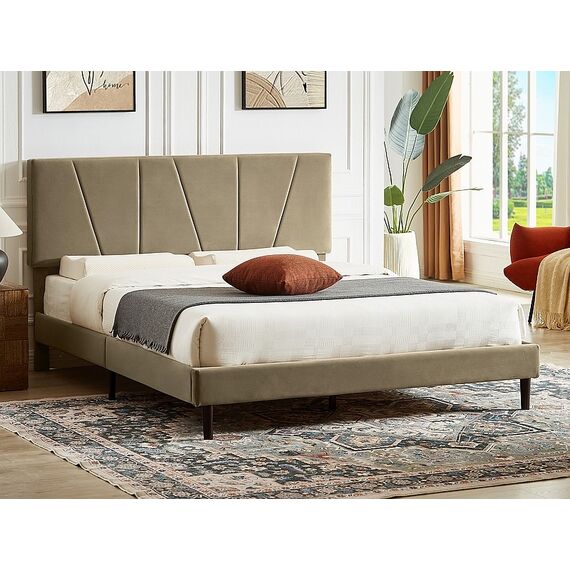 Кровать SAVANA Velvet Bluvel 28 бежевый, 120/200