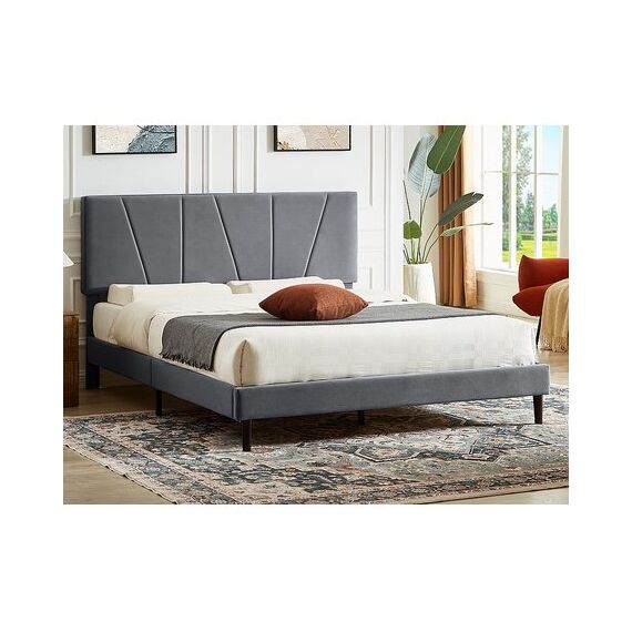Кровать SAVANA Velvet tap. 192 серый, 120/200